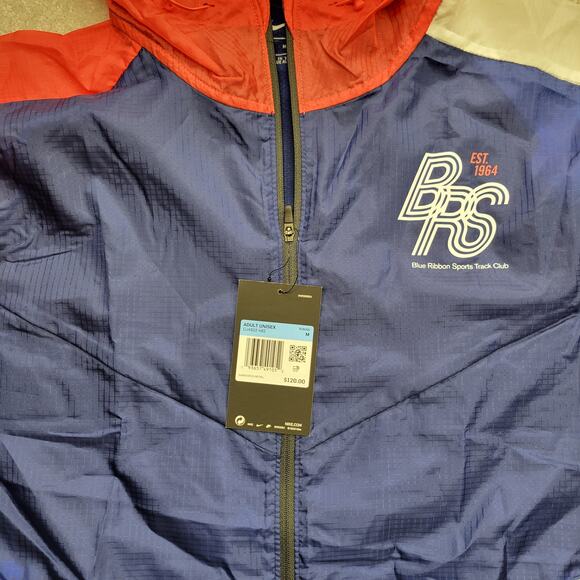 Nike Blue Ribbon Sports Red Blue & White Running Track Jacket Men's Size Medium - Picture 6 of 6